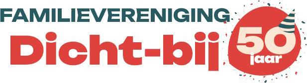 Logo Familievereniging Dicht-bij 50 jaar
